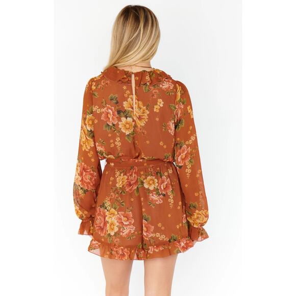 Show Me Your Mumu Garden Harvest Raquel Ruffle Romper Size Medium - Picture 2 of 9